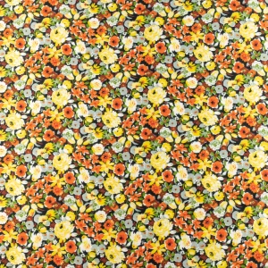 Konsultacje z krawcową - Dzianina ity wzór kwiaty pomarańczowe TextileClub 