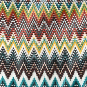 Konsultacje z krawcową - Tkanina silki wzór geometryczny kolor zielony TextileClub 