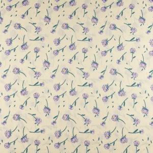 Konsultacje z krawcową - Szyfon w kwiaty kolor kremowy TextileClub 