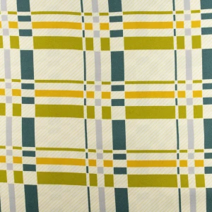 Konsultacje z krawcową - Tkanina wiskoza krepon wzór krata tło ecru TextileClub 