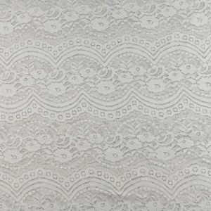Konsultacje z krawcową - Koronka elastyczna wzór kwiaty kolor jasny szary TextileClub 