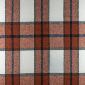 Konsultacje z krawcową - Materiał w kratkę kolor rudy i ecru TextileClub 
