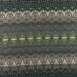 Konsultacje z krawcową - Dzianina swetrowa wzór geometryczny zielony TextileClub 