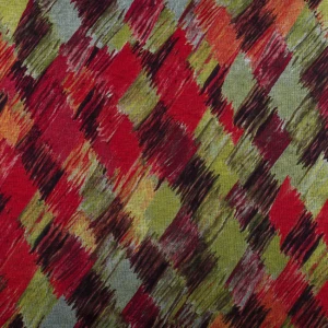 Konsultacje z krawcową - Dzianina swetrowa wzór mazany kolor czerwony TextileClub 