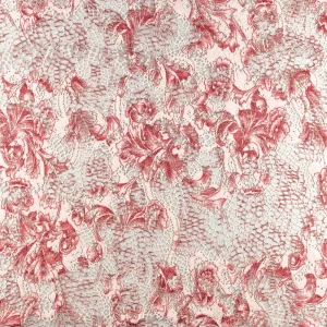Konsultacje z krawcową - Koronka elastyczna w kwiaty kolor różowy TextileClub 