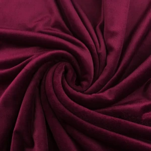 Konsultacje z krawcową - Dzianina welurowa soft kolor bordowy TextileClub 