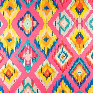 Konsultacje z krawcową - Dzianina jersey ity kimo wzór abstrakcja ethnic kolor różowy TextileClub 
