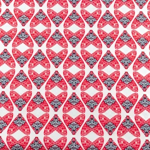 Konsultacje z krawcową - Popelina materiał w serca kolor czerwony TextileClub 