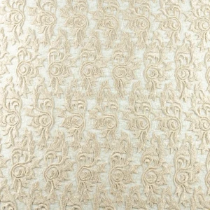 Konsultacje z krawcową - Koronka materiał w kwiaty kolor beżowy TextileClub 
