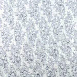 Konsultacje z krawcową - Koronka materiał w kwiaty kolor szary TextileClub 