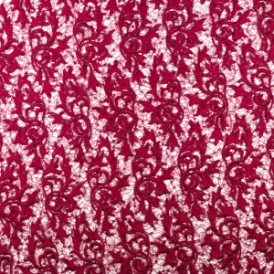 Konsultacje z krawcową - Koronka materiał w kwiaty kolor bordowy TextileClub 