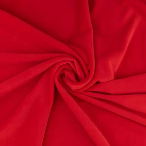 Welur velvet soft, czerwony TextileClub 