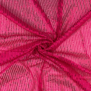 Cekiny na siatce kolor amarant TextileClub 