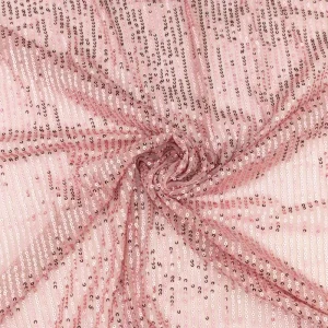 Cekiny na siatce kolor brudny róż TextileClub 