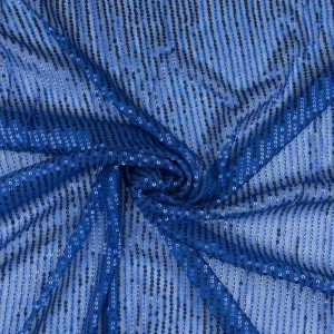 Cekiny na siatce kolor kobaltowy TextileClub 