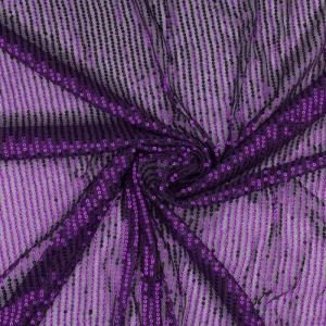 Cekiny na siatce kolor fioletowy TextileClub 