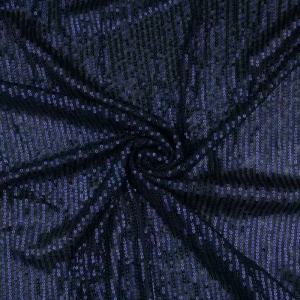 Cekiny na siatce kolor granatowy TextileClub 