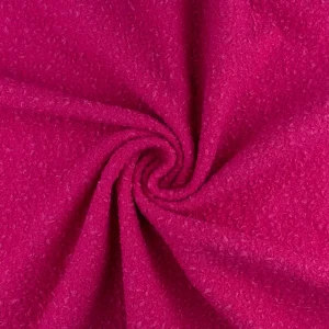 Tkanina na płaszcze boucle kolor magenta TextileClub 