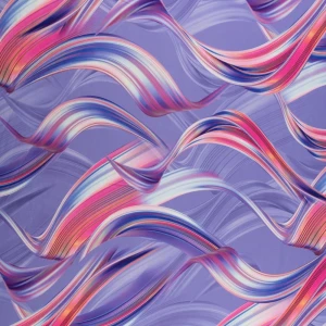 Dzianina jersey ity wzór abstrakcyjne fale kolor jasny fioletowy TextileClub 