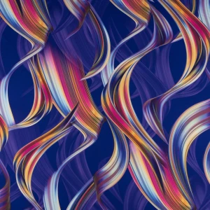 Dzianina jersey ity wzór abstrakcyjne fale kolor fioletowy TextileClub 