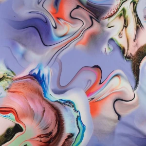 Dzianina jersey ity kimo wzór abstrakcyjny kolor fioletowy TextileClub 