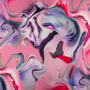 Dzianina jersey ity kimo wzór abstrakcyjny kolor różowy TextileClub 