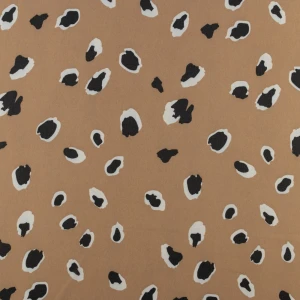 Tkanina szyfon wzór panterka kolor beżowy TextileClub 