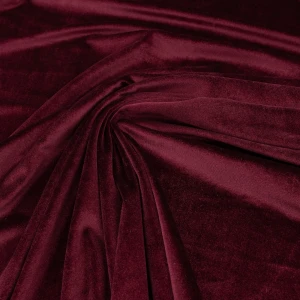 Dzianina welur cuba - bordo TextileClub 