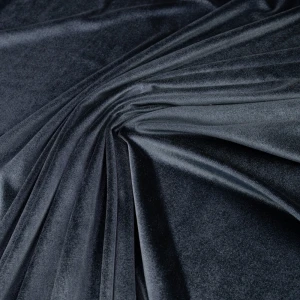 Konsultacje z krawcową - Tkanina welur cuba - elastyczny, grafitowy TextileClub 