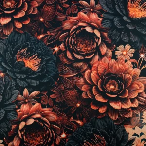 Dzianina dresówka kwiaty TextileClub 