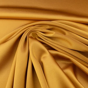 Tkanina satyna krepa kolor złoty TextileClub 