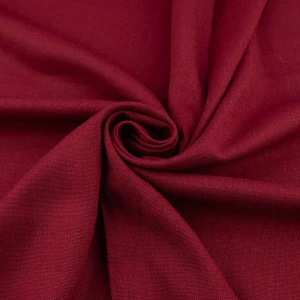 Tkanina len z wiskozą – bordowy | 140 cm | 230 g/m² TextileClub 