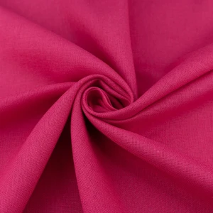Tkanina len z wiskozą – amarant | 140 cm | 230 g/m² TextileClub 