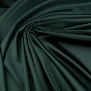 Konsultacje z krawcową - Tkanina satyna - zieleń butelkowa TextileClub 