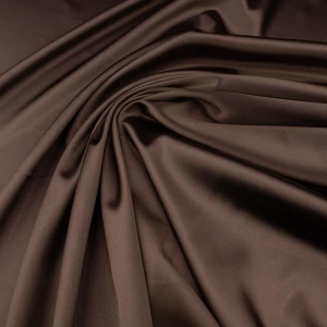 Konsultacje z krawcową - Tkanina satyna - gorzka czekolada TextileClub 
