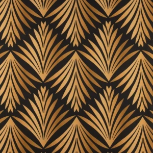 Tkanina wiskoza twill wzór liście kolor czarny TextileClub 