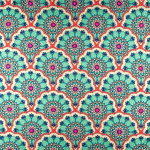 Dzianina jersey ity kimo wzór typu marokański kolor zielony TextileClub 