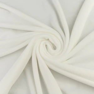 Dzianina welurowa soft kolor śmietankowy TextileClub 