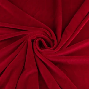 Dzianina welurowa velvet soft rubinowy TextileClub 
