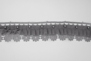TAŚMA OZDOBNA KORONKA CT 815SZARY - TextilHouse