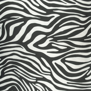Tkanina Satyna lycra wzór zebra kolor czarny i biały