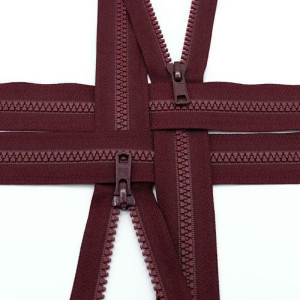 Zamek kostkowy rozdzielczy kolor 021 bordo 25 cm