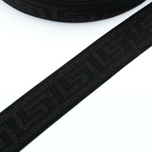 GUMA OZDOBNA 40 mm CO755 VERSACE LUREKS KOLOR CZARNY - TextilHouse