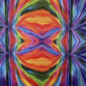 Dzianina Jersey ITY Kimo wzór abstrakcyjny PANEL 150x160 cm - TextilHouse