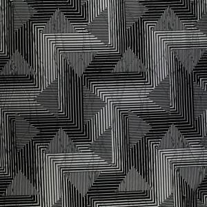 Dzianina geometryczny czarny - TextilHouse