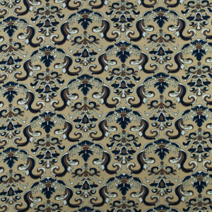 Tkanina Krepa ornamenty beżowy - TextilHouse