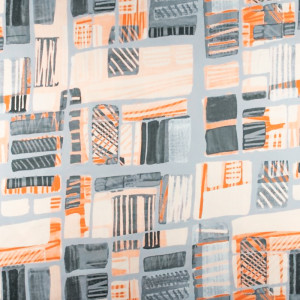 Dzianina jersey ITY Kimo wzór abstrakcja odcienie szarości - TextilHouse