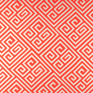 Dzianina jersey ITY Kimo wzór grecki kolor czerwony - TextilHouse