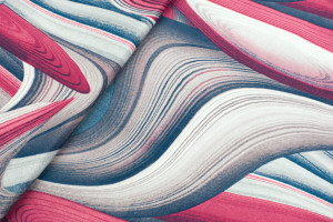 Dzianina jersey ity wzór mazany odcienie różowego - TextilHouse