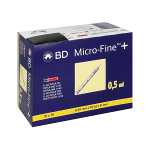BD MICRO FINE+ U40 8MM, 100X0.5 ml 324876